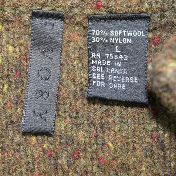 I'VORY‎ Womens L Cardigan Sweater Soft Wool Chunky Boho Hippie Green Purple - Picture 9 of 9